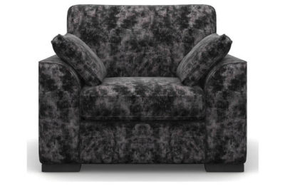 Heart of House Lincoln Shimmer Fabric Chair - Steel